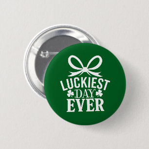 Macaron Rond 5 Cm Jour le plus chanceux St Patricks Day Irlandais Ch