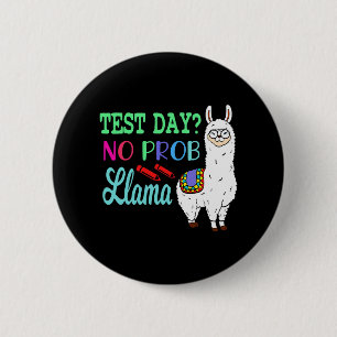 Macaron Rond 5 Cm Jour No Prob Llama Jour d'essai Aucun problème Jou