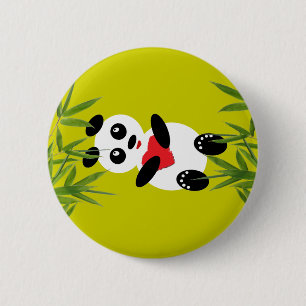 Macaron Rond 5 Cm Jour Panda personnalisable Pin