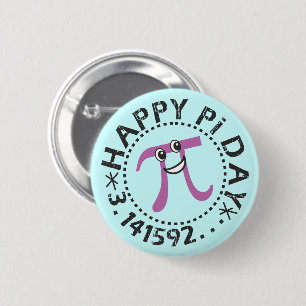 Macaron Rond 5 Cm Jour Pi Joyeux © Bouton