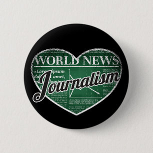 Macaron Rond 5 Cm Journalisme Retro Coeur Blackboard Love