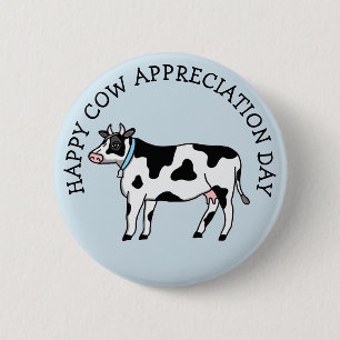 Macaron Rond 5 Cm Journée d'appréciation des vaches