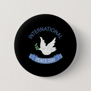 Macaron Rond 5 Cm Journée de la paix sur Terre Journée international