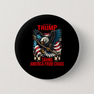 Macaron Rond 5 Cm Journée d'investiture du président Trump 2025
