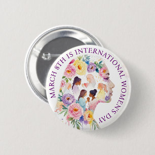Macaron Rond 5 Cm Journée internationale des femmes 8 mars JIF
