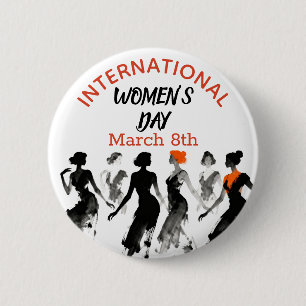 Macaron Rond 5 Cm Journée internationale des femmes Célébrer les f