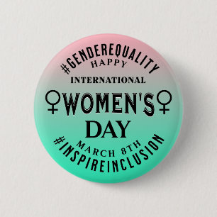 Macaron Rond 5 Cm Journée internationale des femmes Égalité du 8 m