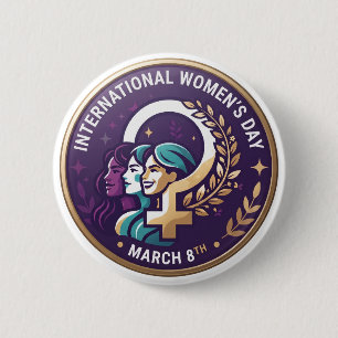 Macaron Rond 5 Cm Journée internationale des femmes   JIF 8 mars