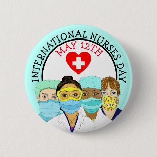 Macaron Rond 5 Cm Journée internationale des infirmières et infirmie