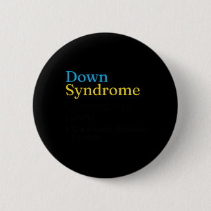 Macaron Rond 5 Cm Journée Mondiale Contre Le Syndrome Pour Lutter Co