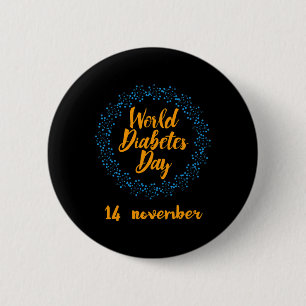 Macaron Rond 5 Cm Journée mondiale du diabète