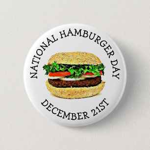 Macaron Rond 5 Cm Journée nationale du hamburger