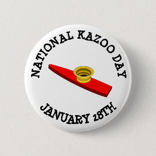 Macaron Rond 5 Cm Journée nationale Kazoo 28 janvier Bouton