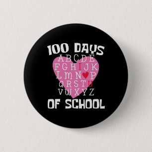 Macaron Rond 5 Cm Jours D'Alphabet Scolaire 100e Jour Enseignant Étu
