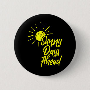 Macaron Rond 5 Cm Jours De Soleil À L'Avance Dessin Jaune Et Amour É