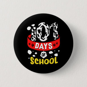 Macaron Rond 5 Cm Jours scolaires T Chien dalmate 100e Sayings T