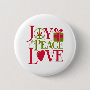Macaron Rond 5 Cm Joy Peace Love