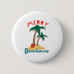 Macaron Rond 5 Cm Joyeuse Beachmas Noël en juillet