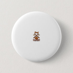Macaron Rond 5 Cm Joyeuse chasse d'Halloween Haches croisées Citroui