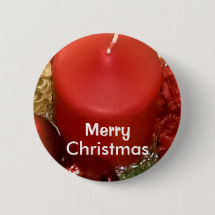 Macaron Rond 5 Cm Joyeuse couronne de Noël