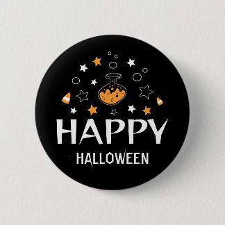 Macaron Rond 5 Cm joyeuse étoile de bouteille de potion halloween