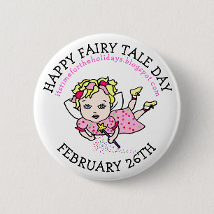 Macaron Rond 5 Cm Joyeuse Fairy Tale Day } 26 février