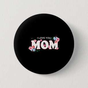 Macaron Rond 5 Cm Joyeuse fête des mères maman je t'aime 