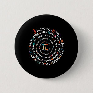 Macaron Rond 5 Cm Joyeuse journée de Pi 3.14 Symbole Pi Spirale Nomb