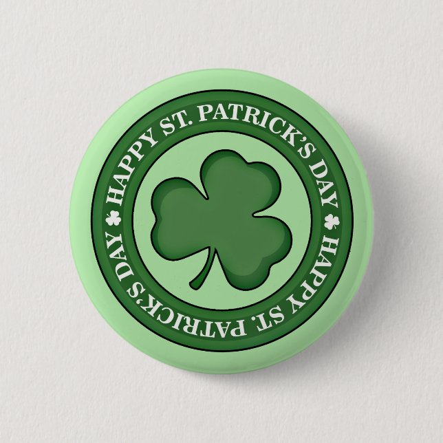 Macaron Rond 5 Cm Joyeuse Saint-Patricks Day (Devant)