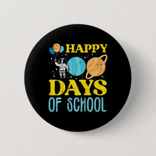 Macaron Rond 5 Cm Joyeux 100 Jours D'Astronaut Scolaire Planètes 100
