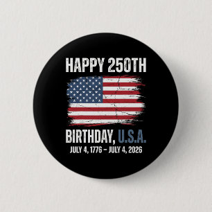 Macaron Rond 5 Cm Joyeux 250 Ans De Liberté 1776 2026 4 Juillet 250e