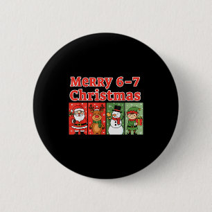 Macaron Rond 5 Cm Joyeux 6 7 Six Sept Mème Noël Femmes Hommes Enfant