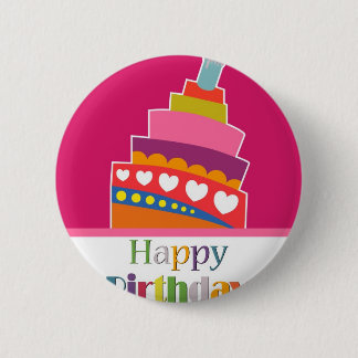 Macaron Rond 5 Cm Joyeux anniversaire