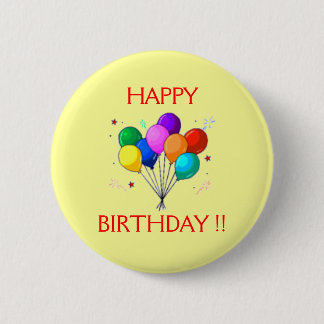 MACARON ROND 5 CM JOYEUX ANNIVERSAIRE BALOONS.