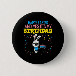 Macaron Rond 5 Cm Joyeux Anniversaire de Pâques Bunny Cake Anniversa