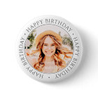 Joyeux anniversaire moderne simple photo personnal