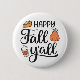 Macaron Rond 5 Cm Joyeux automne Y'all