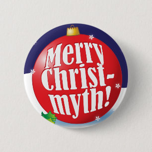 Macaron Rond 5 Cm Joyeux bouton de Christmyth