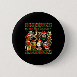 Macaron Rond 5 Cm Joyeux Brainrot-Noël laid Drôle Italianbrainro