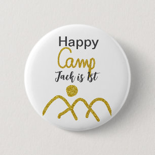 Macaron Rond 5 Cm Joyeux camping campeur un anniversaire enfants sol