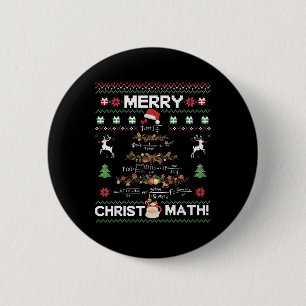 Macaron Rond 5 Cm Joyeux Christmath Drôle de Noël Math Arbre Étudian