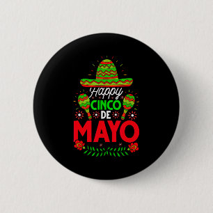 Macaron Rond 5 Cm Joyeux cinq mai fête festive fiesta
