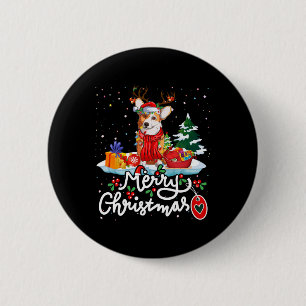 Macaron Rond 5 Cm Joyeux costume de Noël Reindeer mignonne Père Noël