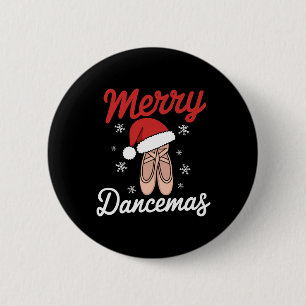 Macaron Rond 5 Cm Joyeux danseurs de ballet enseignant Noël Dan