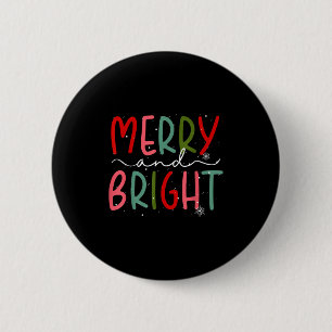 Macaron Rond 5 Cm Joyeux et lumineux Noël Femmes Filles Enfants Tout