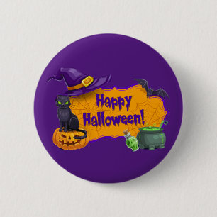 Macaron Rond 5 Cm Joyeux Halloween