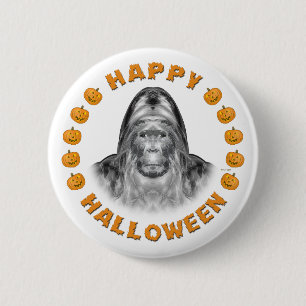 Macaron Rond 5 Cm Joyeux Halloween Bigfoot