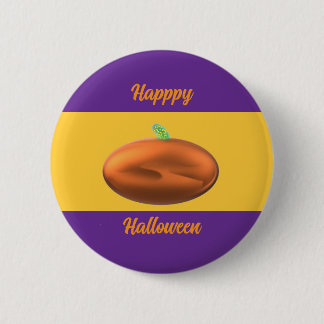Macaron Rond 5 Cm Joyeux Halloween Citrouille 