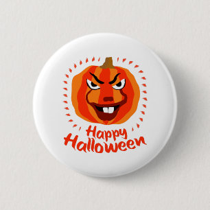 Macaron Rond 5 Cm Joyeux Halloween 🎃 drôle Effrayant Éffrayant Citr