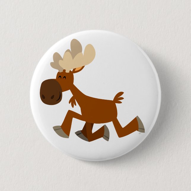 Macaron Rond 5 Cm Joyeux insigne de bouton d'orignaux de bande (Devant)